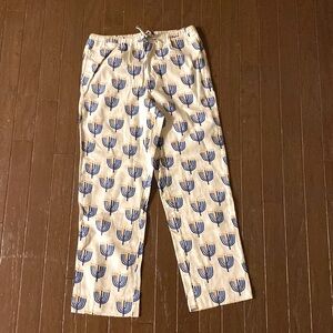 NWT Hanna Anderson Mens or Womens Hanukkah Pajama Pant Sz Med soft flannel